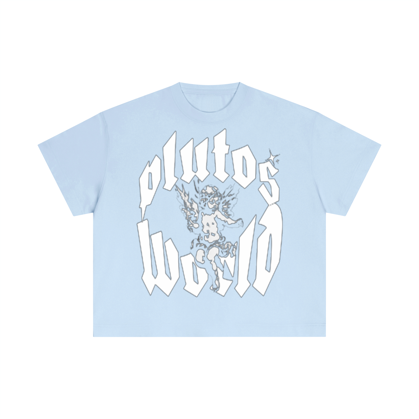 PlutosWorld Angel Cotton Boxy Tee-Shirt
