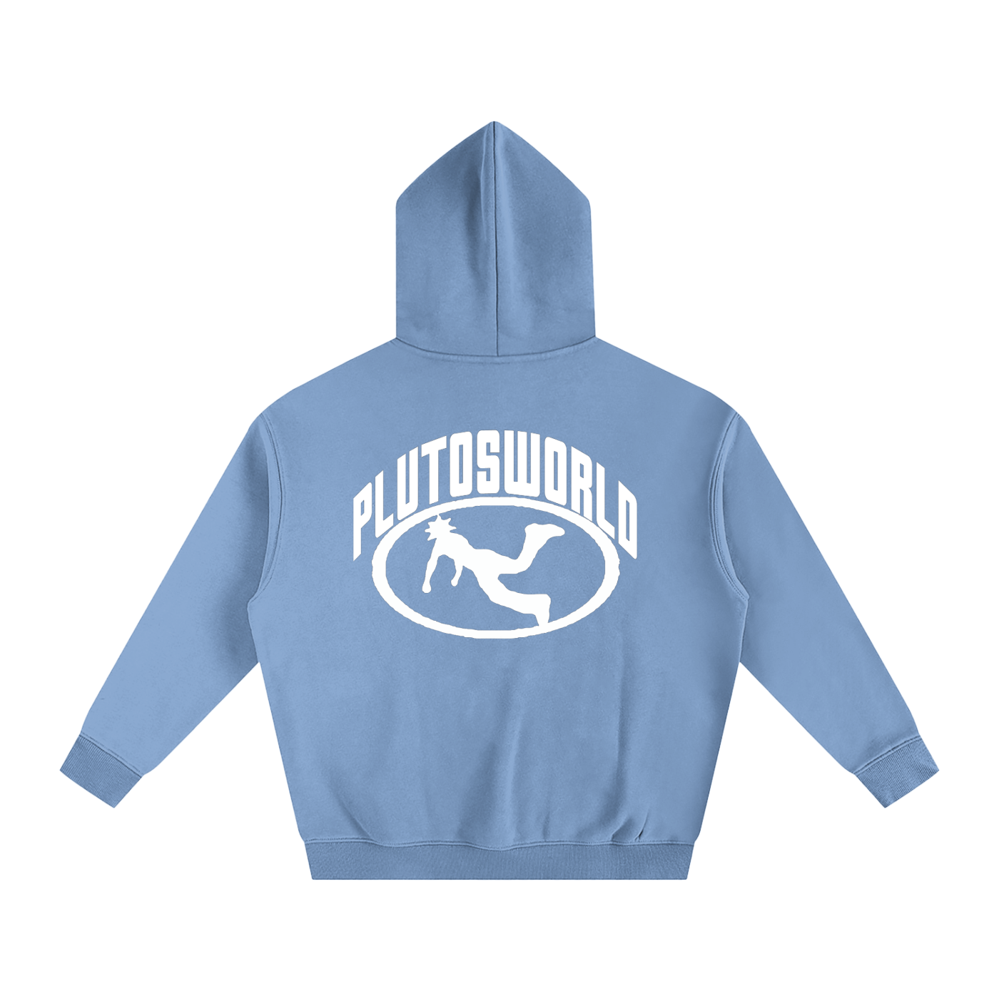 Pluto W Oval Logo Oversize Fleeced Hoodie