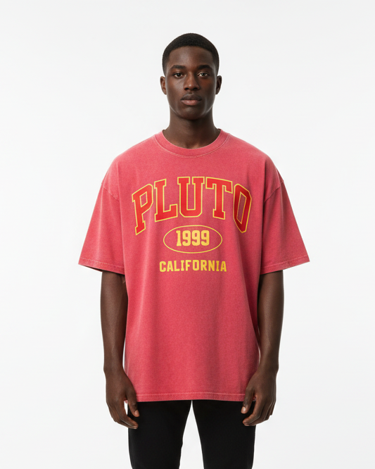 Pluto California 1999 Oversized Snow Washed Tee-Shirt