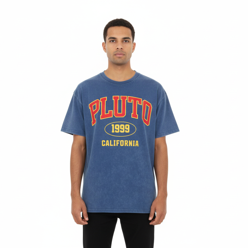 Pluto California 1999 Oversized Snow Washed Tee-Shirt