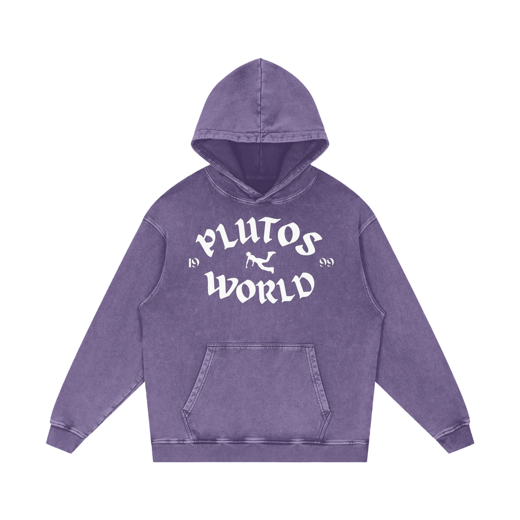 Plutos World Logo 1999 Snow Washed Hoodie
