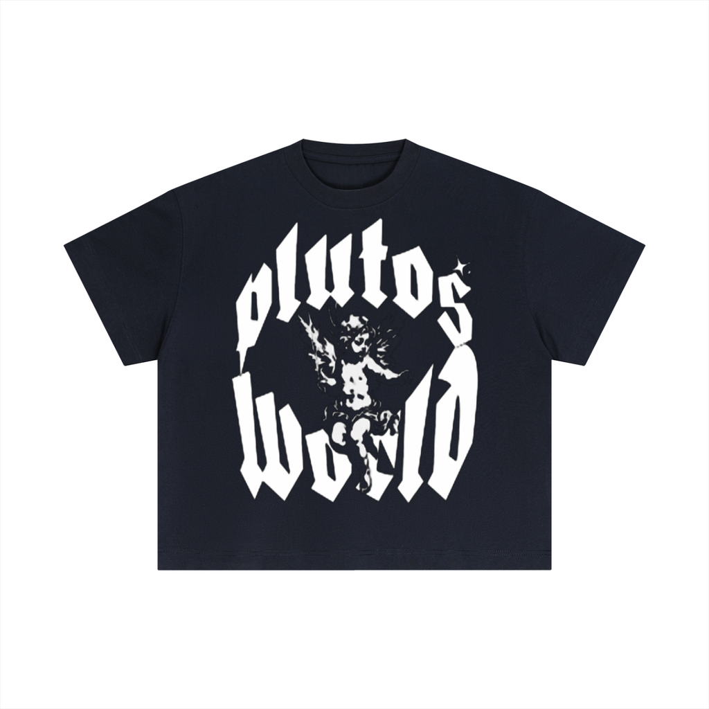 PlutosWorld Angel Cotton Boxy Tee-Shirt