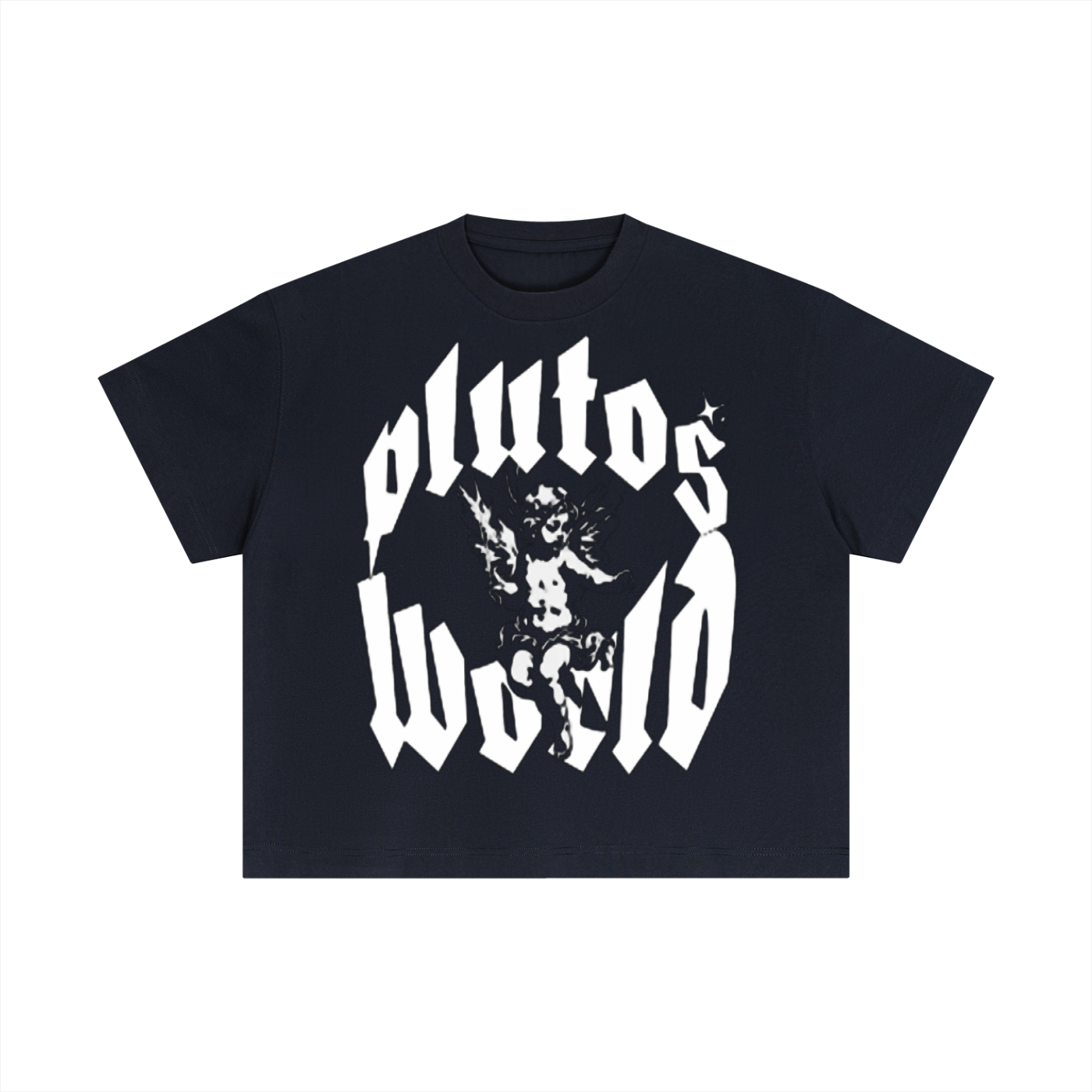 PlutosWorld Angel Cotton Boxy Tee-Shirt