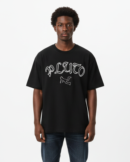 Pluto Outline Cotton Tee-Shirt
