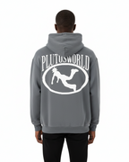 PlutosWorld Oval Logo 199 Oversize Fleeced Hoodie