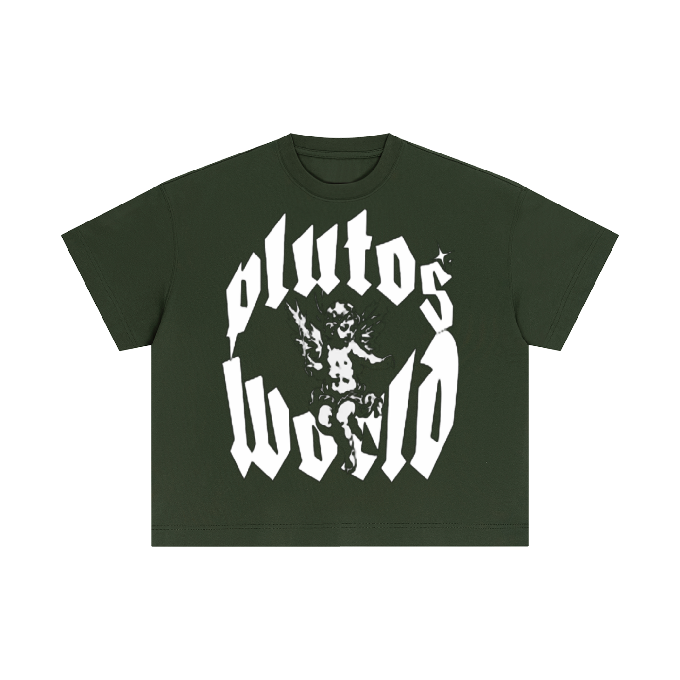 PlutosWorld Angel Cotton Boxy Tee-Shirt