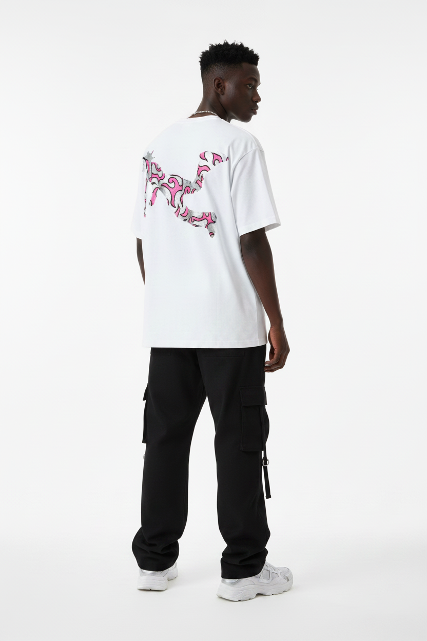 ANGEL Pink Decor Cotton Tee-Shirt