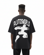 PlutosWorld Stick Man Streetwear Loose Tee-Shirt