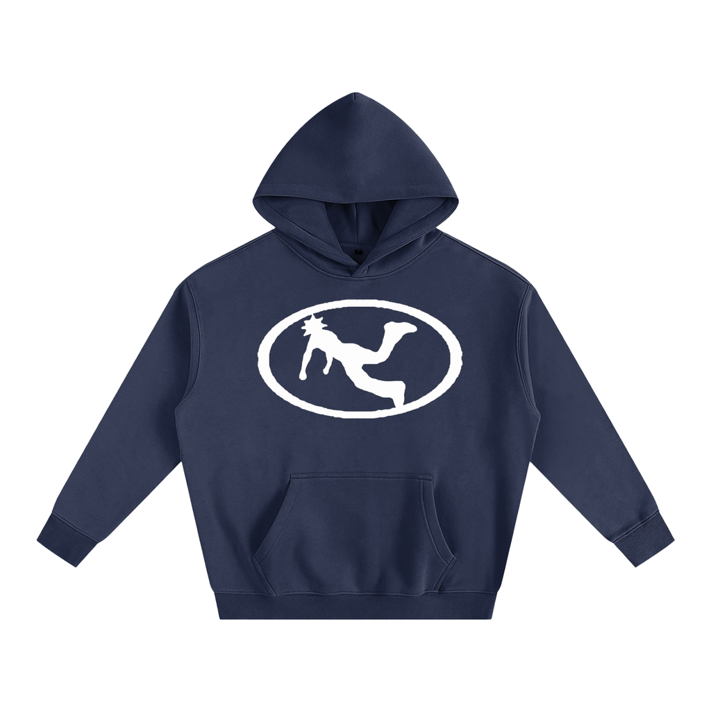 Pluto W Oval Logo Oversize Fleeced Hoodie