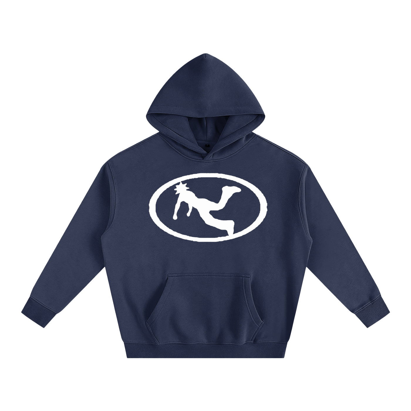 Pluto W Oval Logo Oversize Fleeced Hoodie