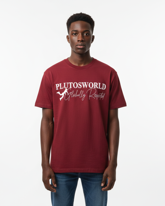 PlutosWorld Globally Respected 9 Cotton Tee-Shirt