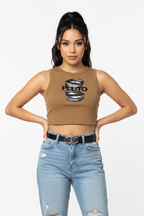 PLUTO Lips Tight Crop Tank Top