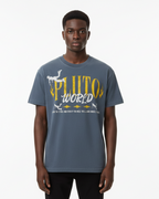 Pluto World Yellow Fire Vintage Cotton Tee-Shirt