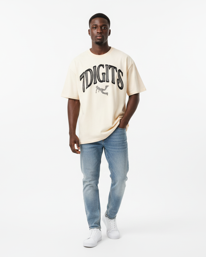 7DIGITS Pluto Cotton Tee-Shirt