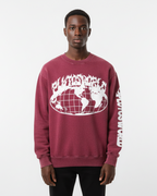 PLUTOSWORLD Wide Globe Snow Washed Oversized Sweatshirt