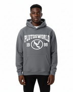 PlutosWorld Oval Logo 199 Oversize Fleeced Hoodie
