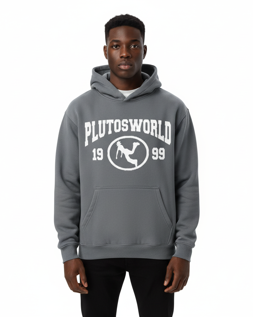 PlutosWorld Oval Logo 199 Oversize Fleeced Hoodie