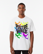 PLUTOSWORLD Color Logo Cotton Tee-Shirt
