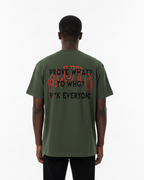 RED Pluto Outline Cotton Boxy Tee-Shirt