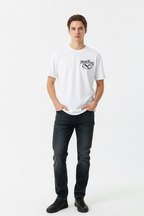 Plutos World Arch Oval Logo Cotton Tee-Shirt