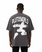 PlutosWorld Stick Man Streetwear Loose Tee-Shirt