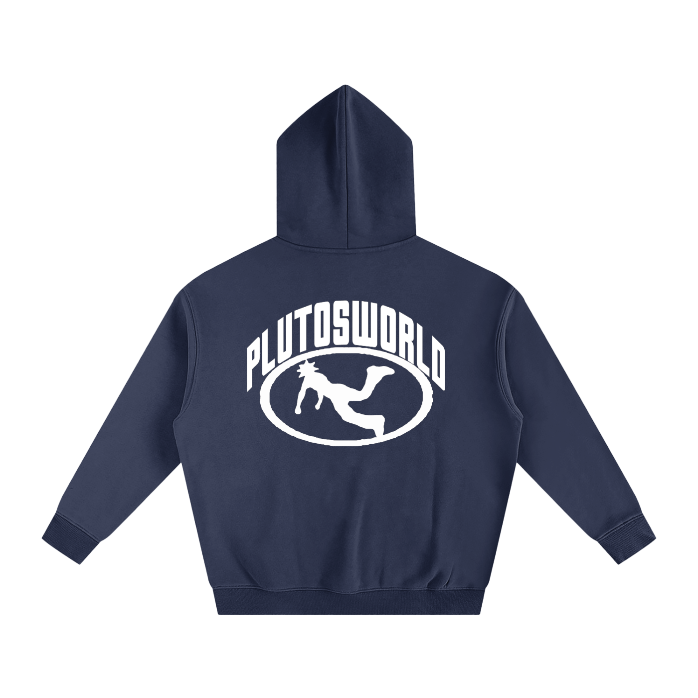 Pluto W Oval Logo Oversize Fleeced Hoodie