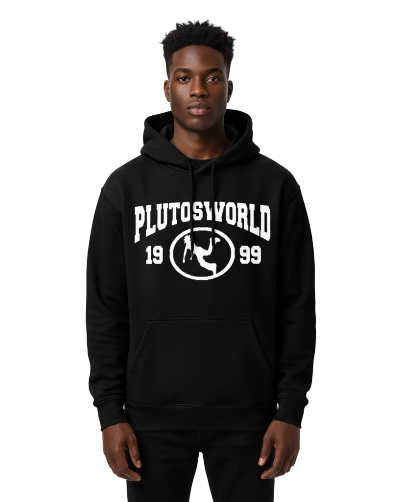 PlutosWorld Oval Logo 199 Oversize Fleeced Hoodie