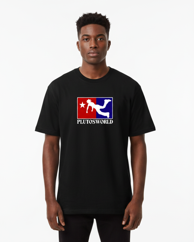 PlutosWorld Red & Blue Cotton Tee-Shirt