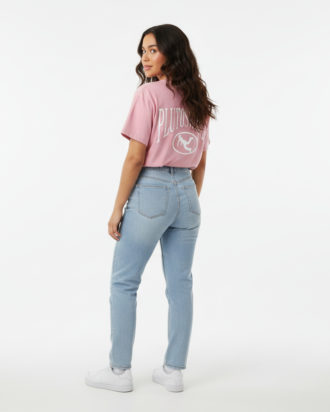 Pluto White Oval Logo Tee-Shirt