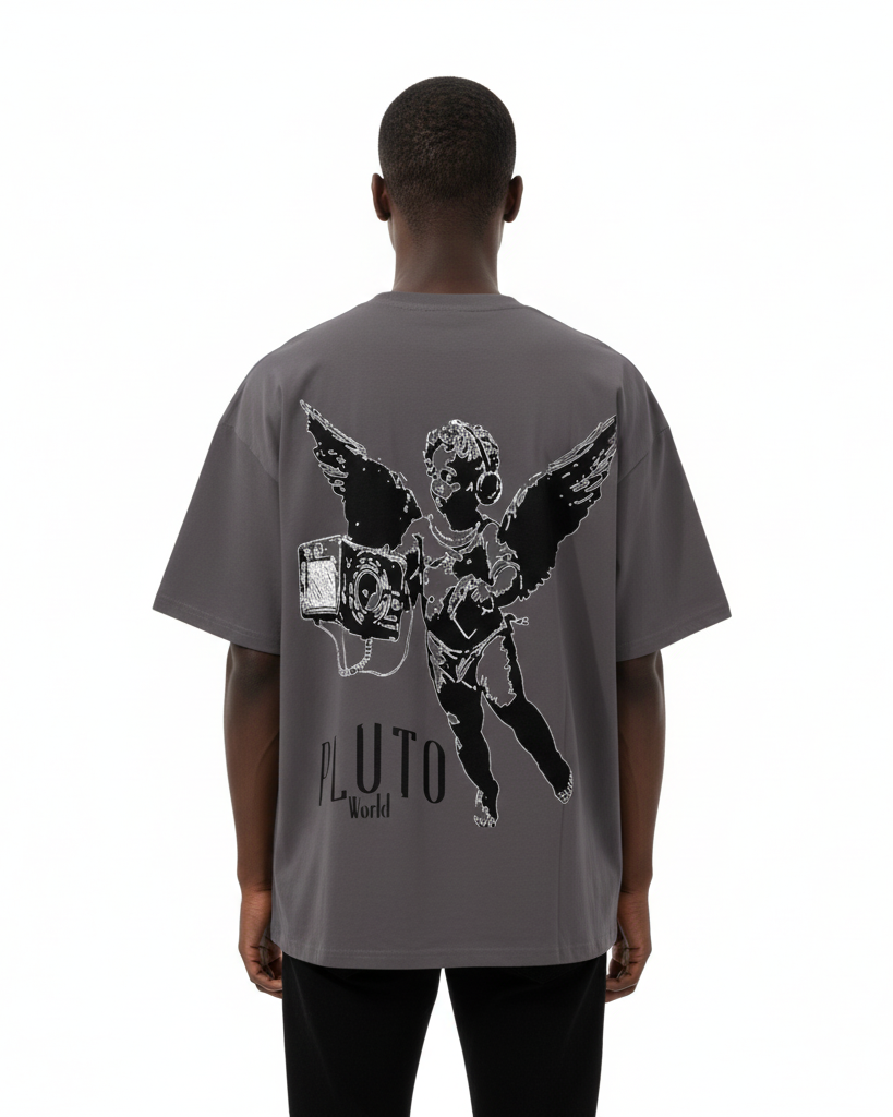 Pluto World Angel Music Loose Cotton Tee-Shirt