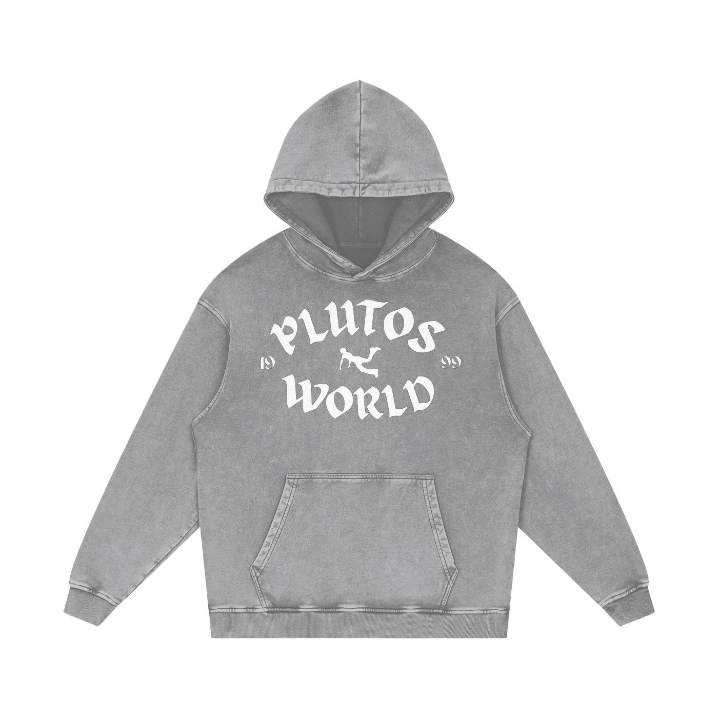 Plutos World Logo 1999 Snow Washed Hoodie