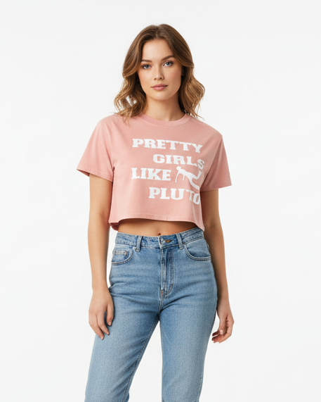 PGLP Snow Washed Crop Top