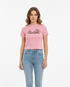 Women's Ressentiment Skull Slim Fit Mock Neck T-Shirt