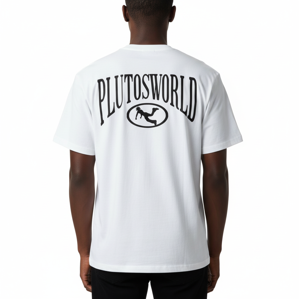 Pluto Black Oval Logo Tee-Shirt