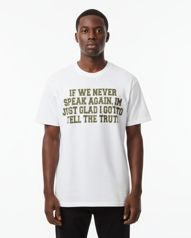 Never Speak Again Cotton Tee-Shirt