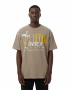 Pluto World Yellow Fire Vintage Cotton Tee-Shirt