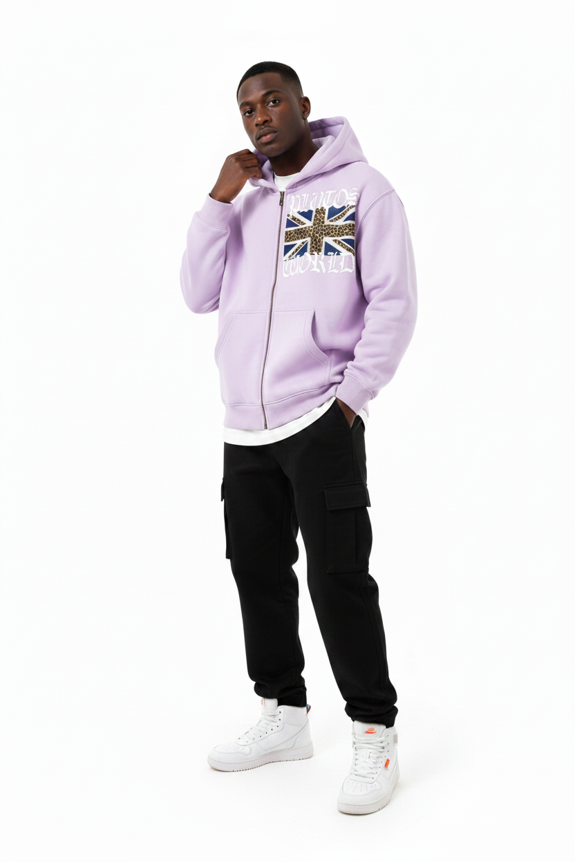 PLUTOSWORLD UK Flag Oversized Boxy Hoodie