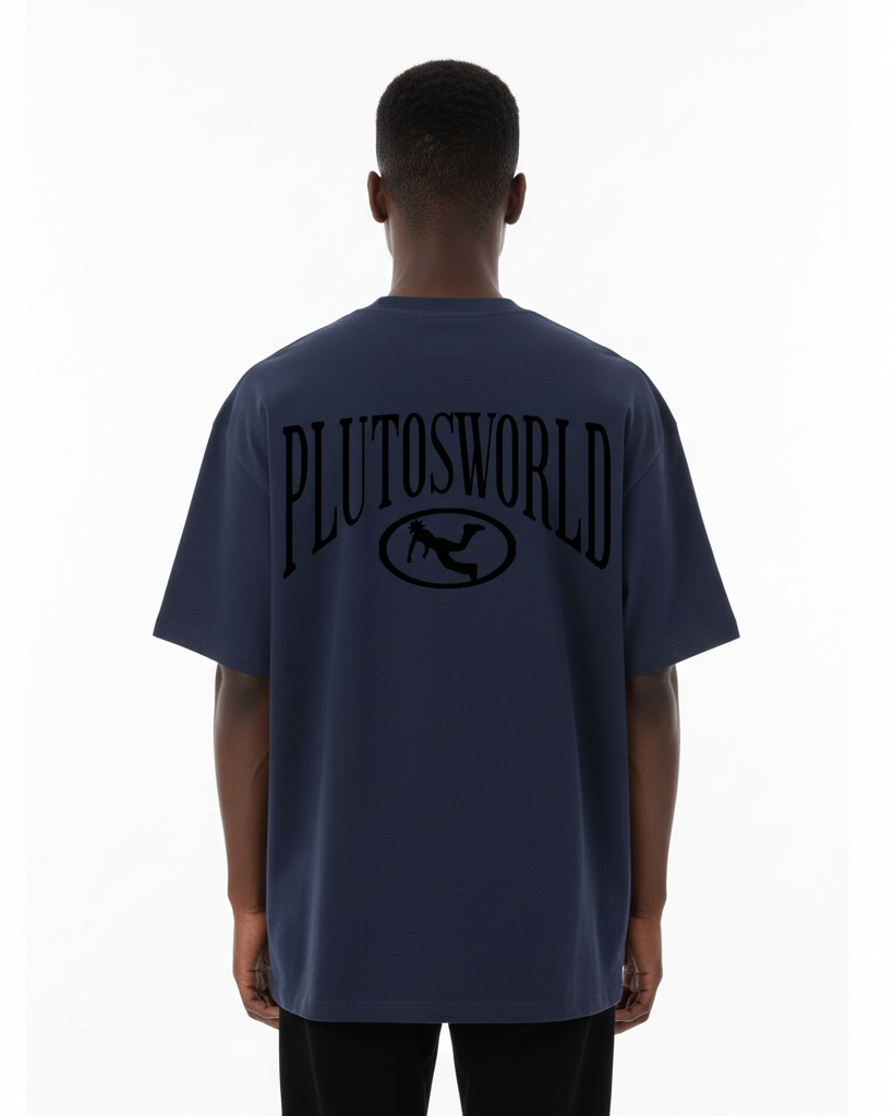 Pluto Black Oval Logo Tee-Shirt