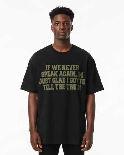 Never Speak Again Cotton Tee-Shirt