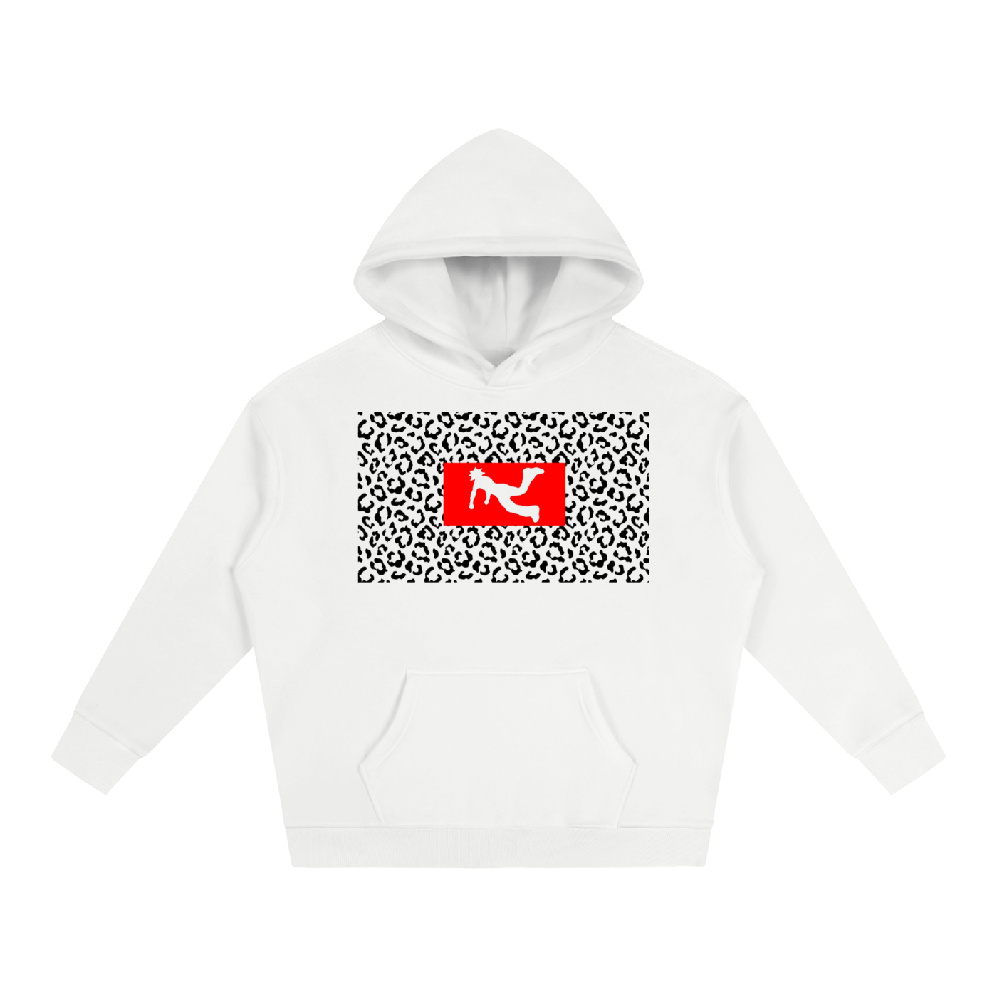 Pluto Leopard Print Fleeced Hoodie
