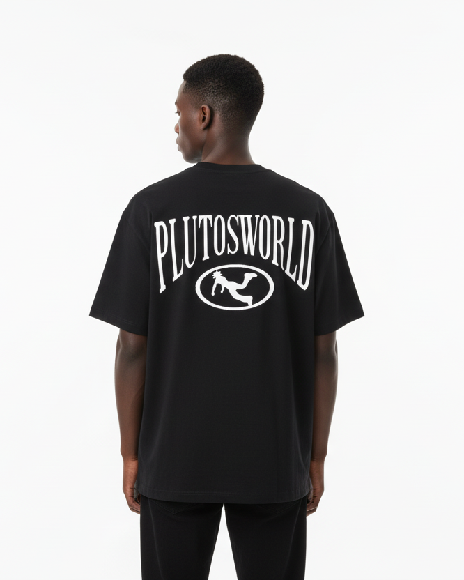 Pluto White Oval Logo Tee-Shirt