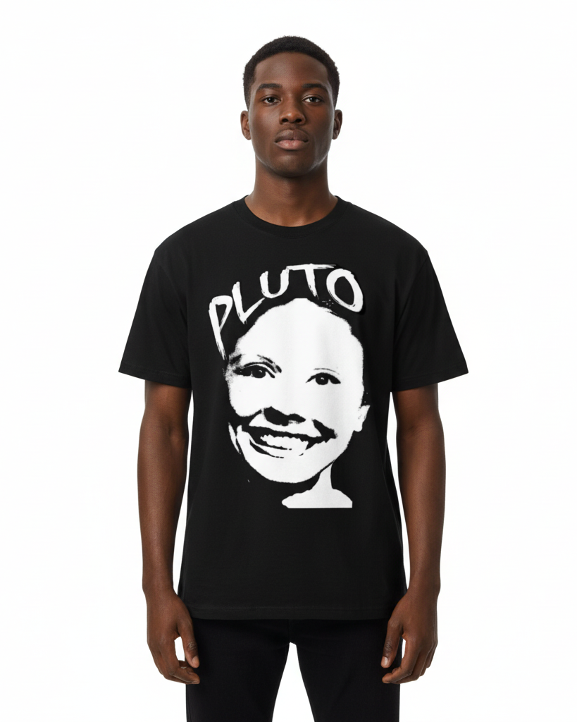 White Face Pluto Cotton Tee-Shirt