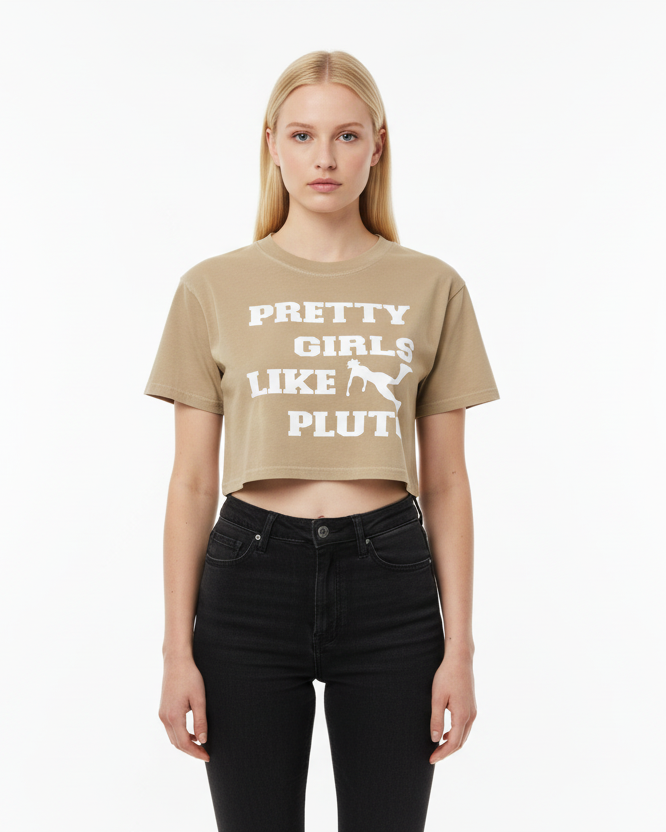 PGLP Snow Washed Crop Top