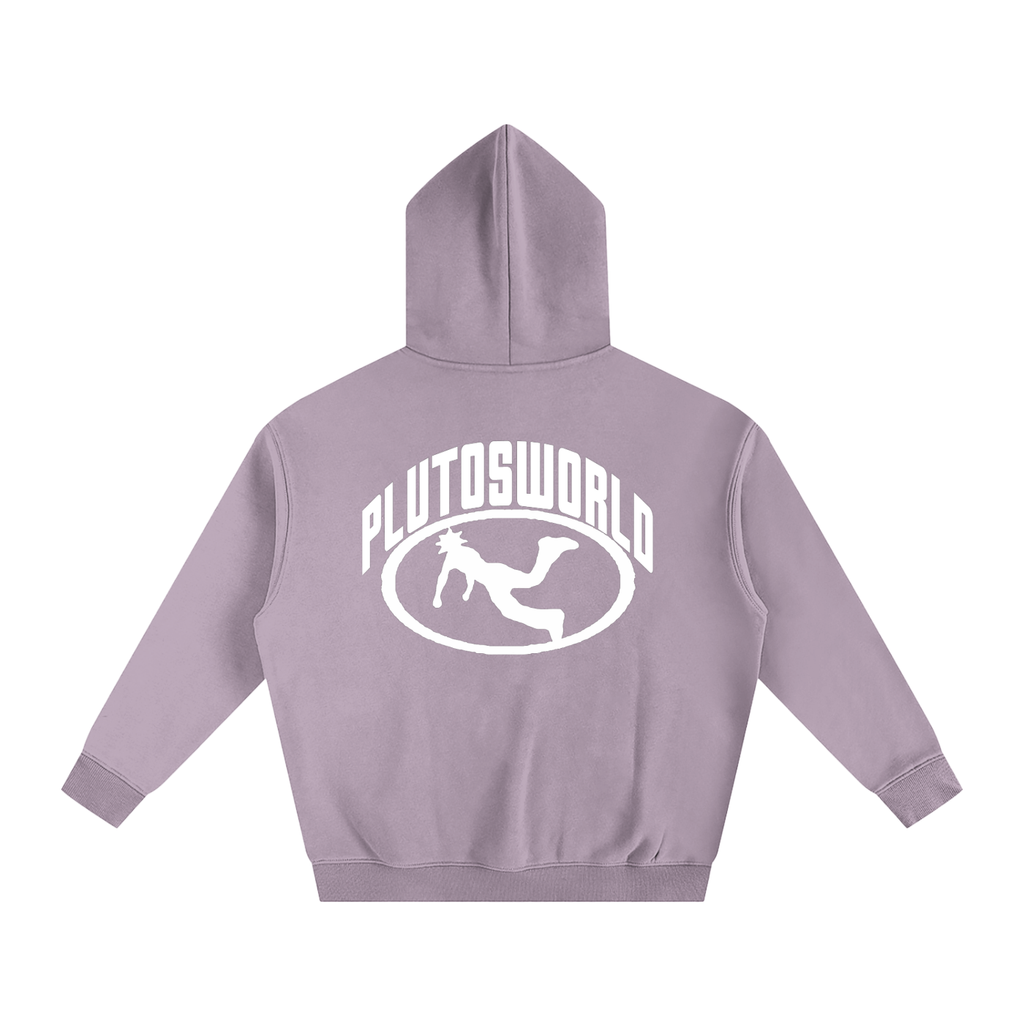 Pluto W Oval Logo Oversize Fleeced Hoodie