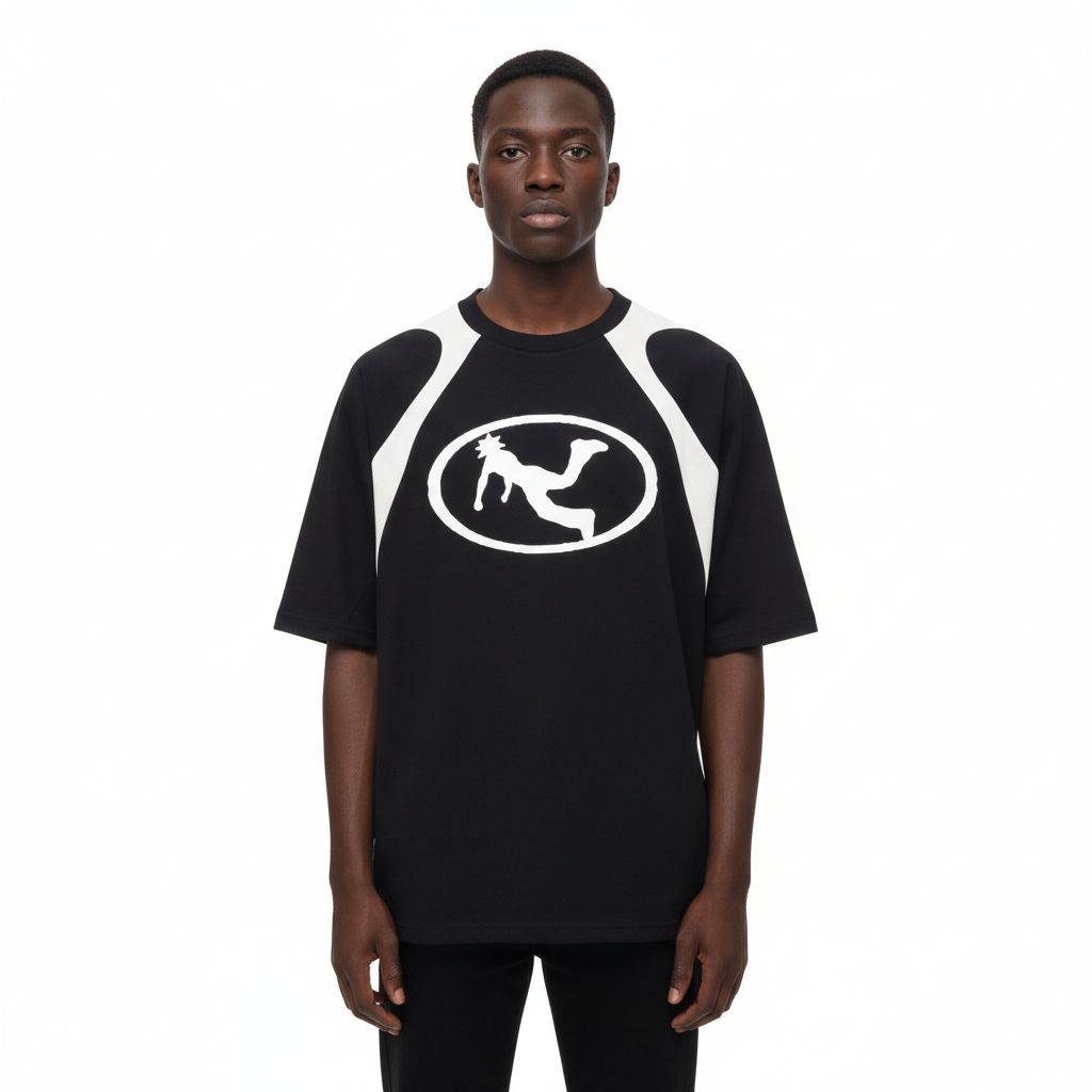 Pluto White Oval Logo Panel Tee-Shirt