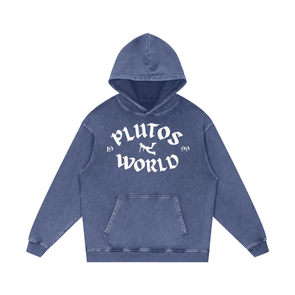Plutos World Logo 1999 Snow Washed Hoodie