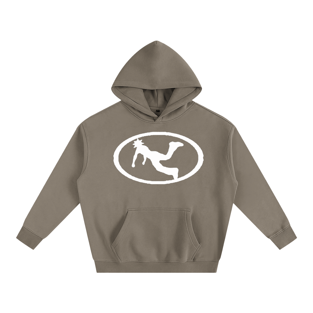 Pluto W Oval Logo Oversize Fleeced Hoodie