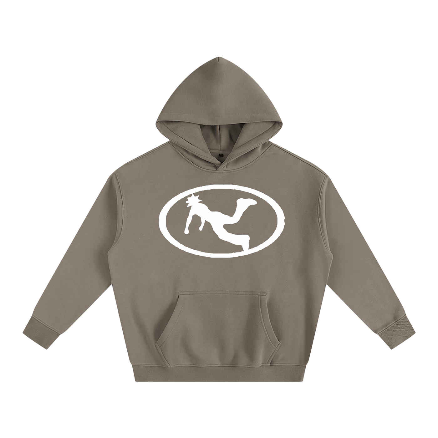 Pluto W Oval Logo Oversize Fleeced Hoodie