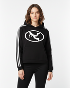 Pluto Oval Side Stripe Cropped Hoodie