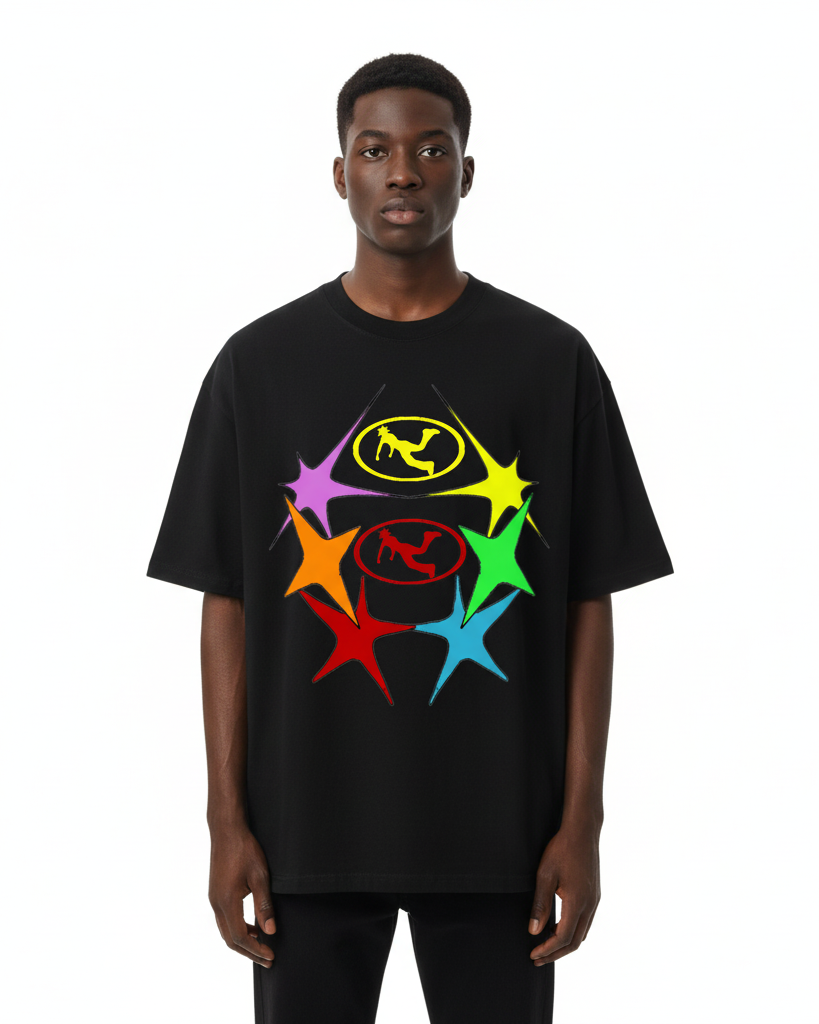 Pluto Rainbow Star Cotton Tee-Shirt